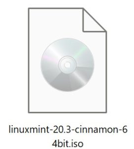 Linux mintディスクイメージアイコン