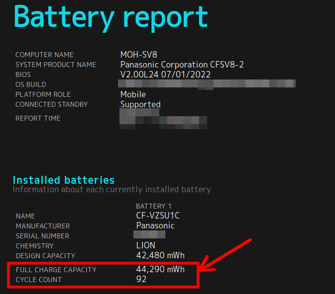 Battery report